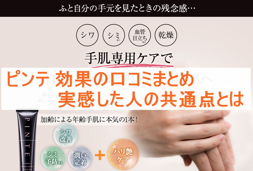 ピンテ 効果の口コミまとめ｜実感した人の共通点とは